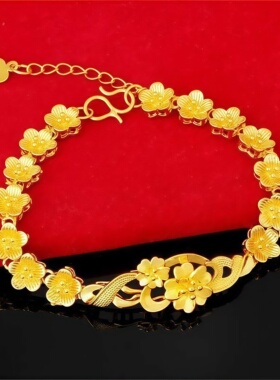 玫瑰花金色手链高贵手环高端大气潮全新高级感设计女甜美气质手链