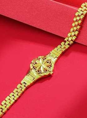 新款金色太阳花手表款链 黄铜金色首饰久女款手饰品