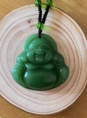 禅意深绿佛公项链佛公神态宁静安详深绿哑光链低调内敛适合日常