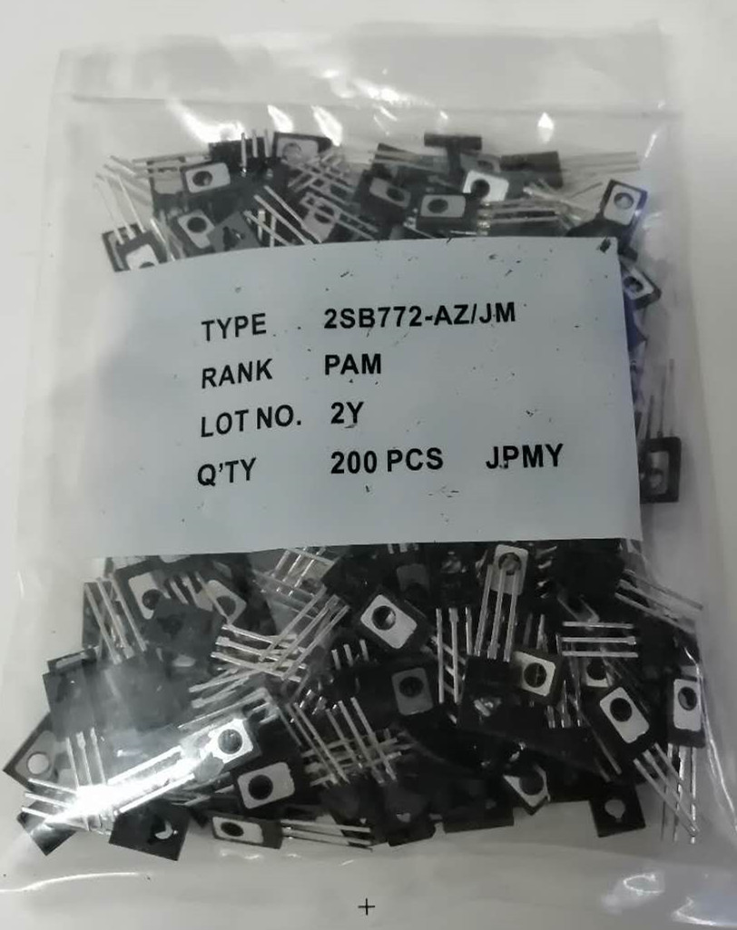 三极管 B772 2SB772 3A/40V PNP 功率管 封装TO-126 一包200只