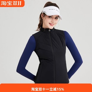 FG新款韩版高尔夫服装女秋冬高领夹棉马甲防风保暖女士运动外套