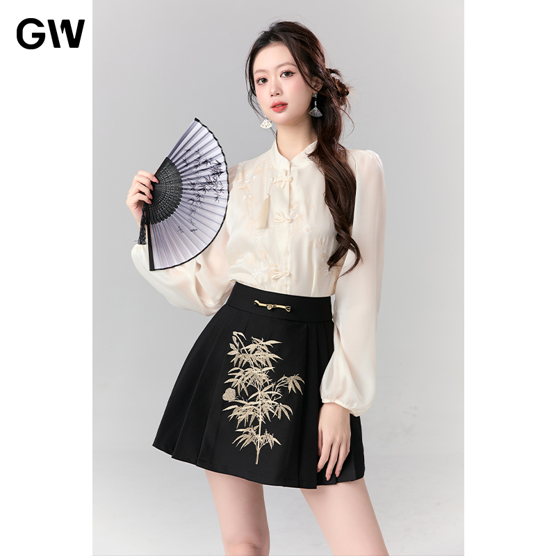 GW新中式轻国风衬衫上衣
