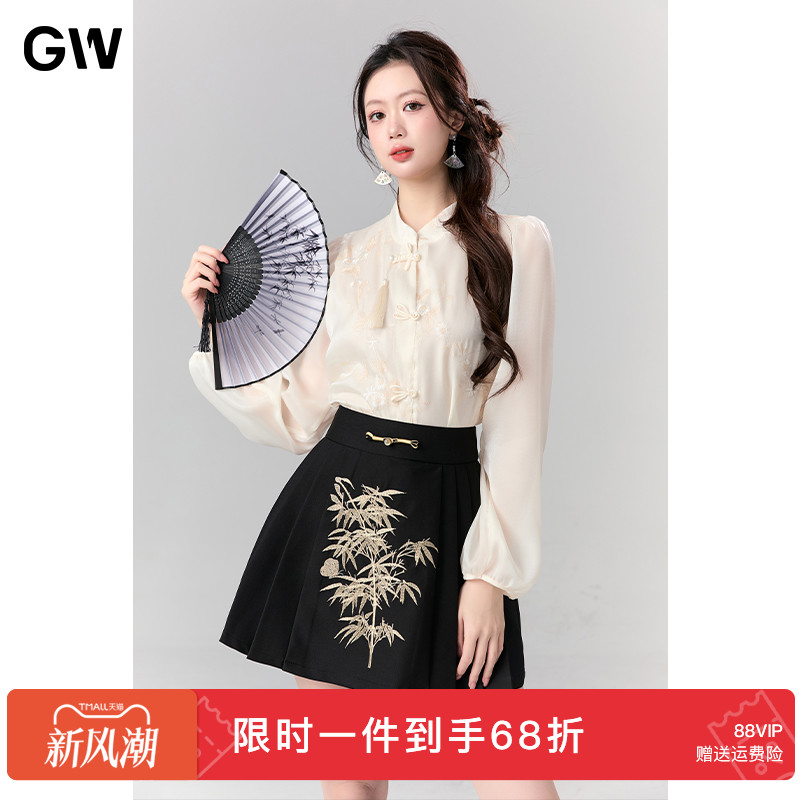 GW新中式轻国风衬衫上衣