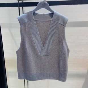 正品哥家新新款2025春秋减龄多巴胺穿搭亮丝针织马甲背心女上衣