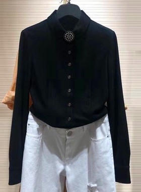 正品哥家新新款2025春秋气质洋气加绒羊毛打底衫长袖衬衫女上衣