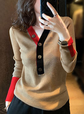 正品哥家新新款2025春季美拉德风穿搭针织打底羊毛衫女毛衣小衫
