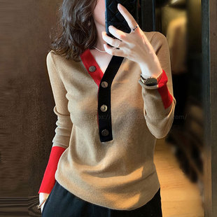 正品哥家新新款2025春季美拉德风穿搭针织打底羊毛衫女毛衣小衫