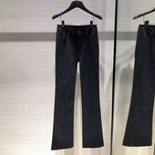 正品 高腰宽松阔腿直筒微喇叭女裤 哥家新新款 2025春高个子加长版