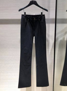 正品哥家新新款2025春高个子加长版高腰宽松阔腿直筒微喇叭女裤
