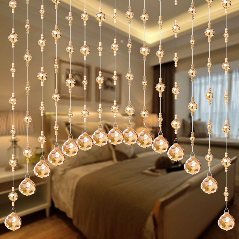 珠帘水晶帘子玄关客厅过道装饰帘家用欧式珠链隔断帘免打孔在类目 居家布艺, 窗帘门帘及配件, 珠帘/挂帘中 - 来自Buy2taobao.com提供专业的淘宝代购服务