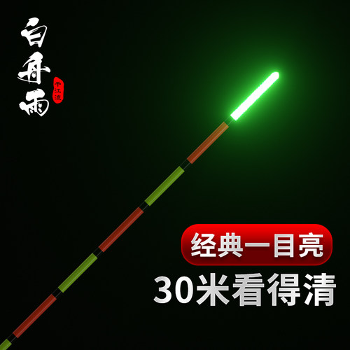 点亮醒目加粗两用夜钓灵敏电子漂