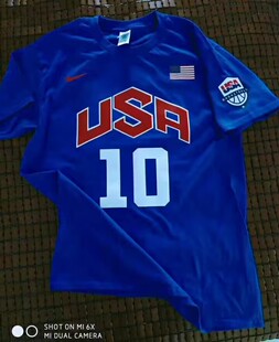 定做梦之队科比t恤USA10号杜兰特5号球衣短袖训练服球星半袖多色