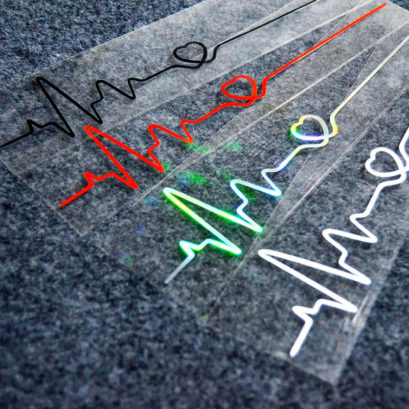 心跳心动动感曲线 电动车 创意防水车贴玻璃尾标贴汽车贴纸摩托车