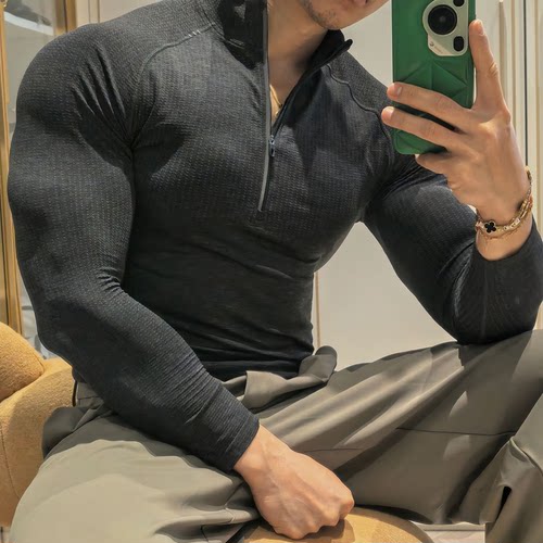 MetalVentTech长袖半拉链T恤