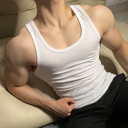 【不透】300g重磅螺纹纯棉背心