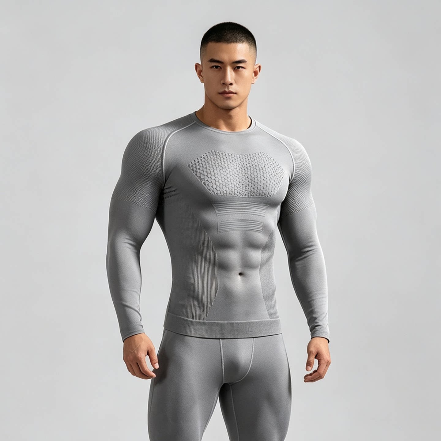 秋冬专业健身服男运动长袖压缩衣训练透气速干吸湿排汗弹力紧身衣