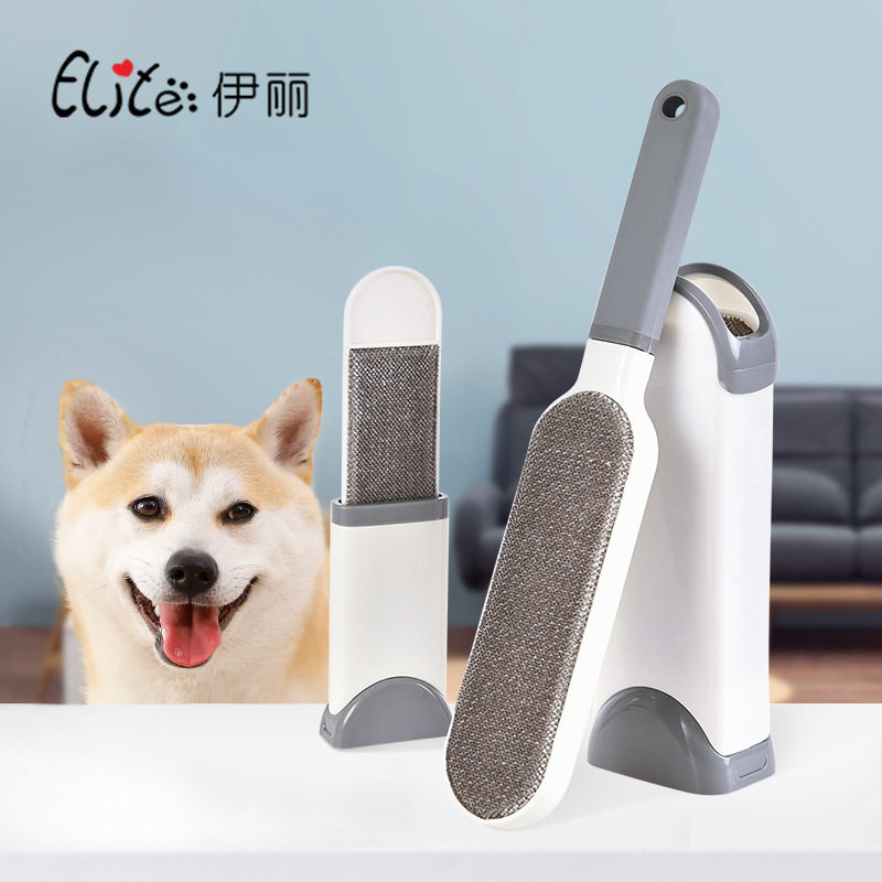 伊丽宠物刷猫咪粘除毛器套装(TPR手柄)猫狗去毛刷退毛刷方便实用