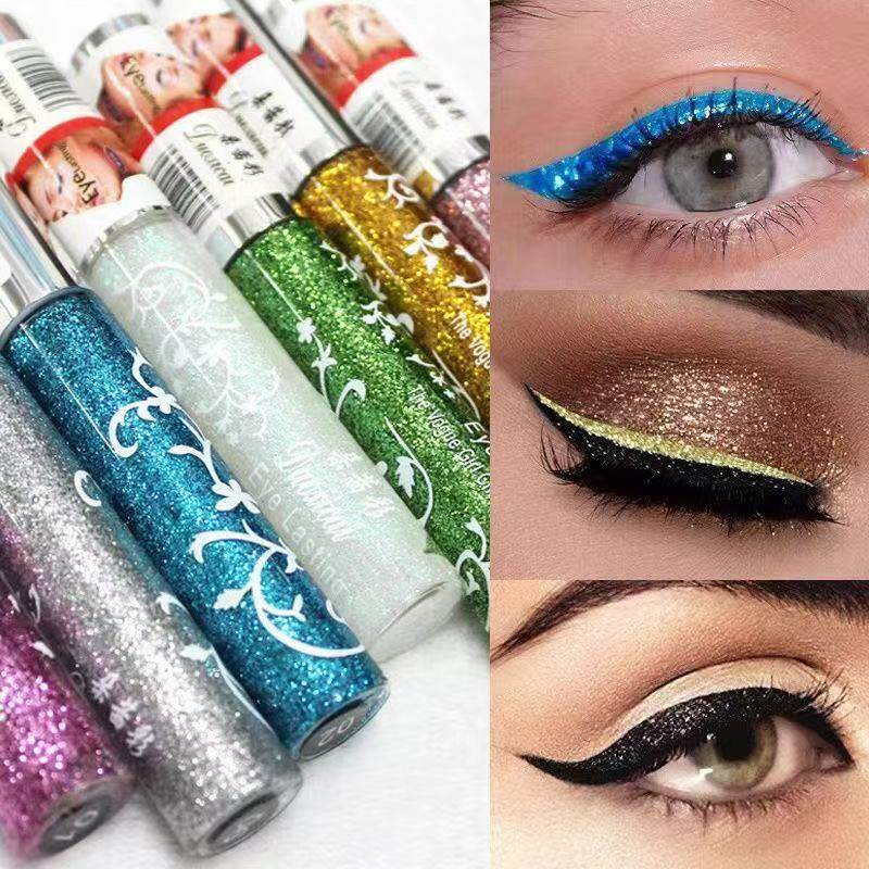 儿童舞台妆闪亮彩色眼线液珠光亮片闪粉眼影液亮晶晶卧蚕提亮液笔