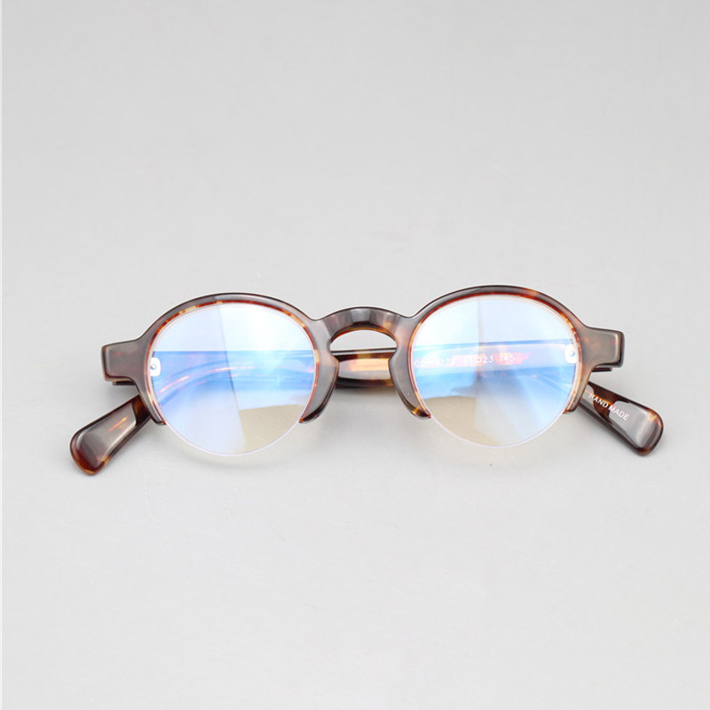 3/4圆框眼镜 ！复古眼镜框半框 男女款近视镜框 小脸小框眼1079