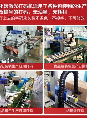 包装袋日期激打标分喷码机流水线塑OZN料袋打标自动页机器机光雕