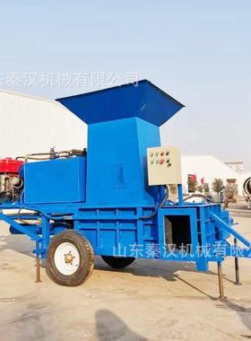 全自动XYV液压秸秆打牧机青包储草蒜皮稻壳压装块机刨花麦秸打捆