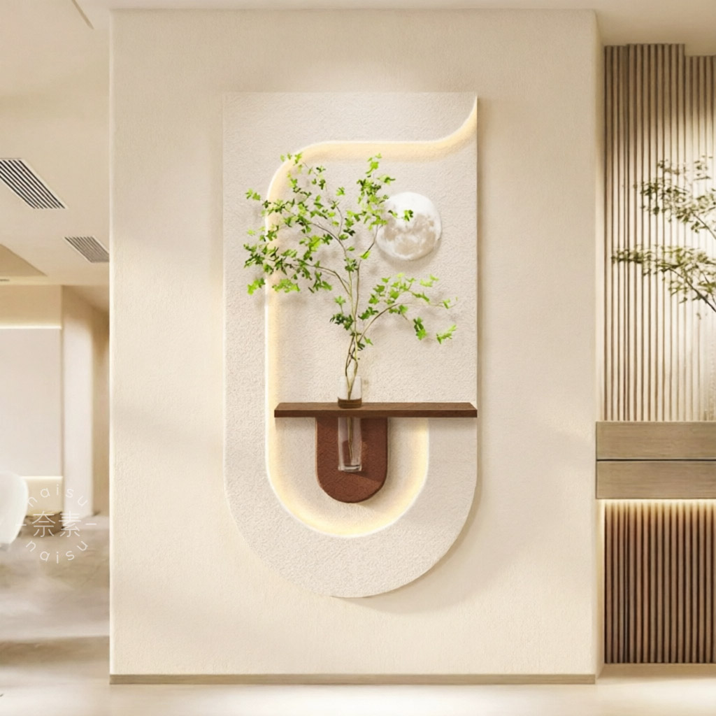 水培绿植砂岩装饰画LED灯立体画