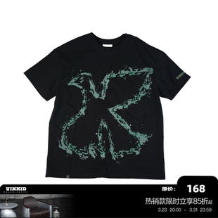 潮流小众嘻哈国潮个性 vinkid 美式 绿魔和平鸽T 百搭T恤 云梯