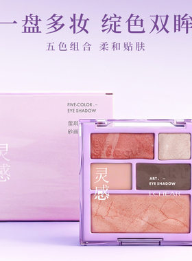 蕾琪氛围眼影修颜综合盘不易飞粉低饱和眼影腮红高光多用修容盘