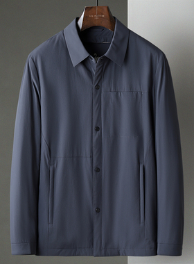 冬季新款衬衫领轻盈商务短款羽绒服鹅绒可拆卸内胆中年男夹克外套