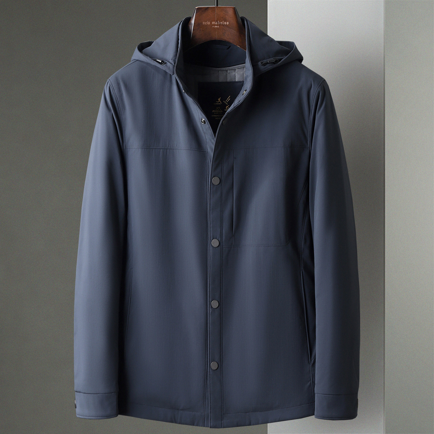 秋冬季新款可脱卸羊毛内胆棉服外套男中年爸爸装商务休闲棉衣棉袄