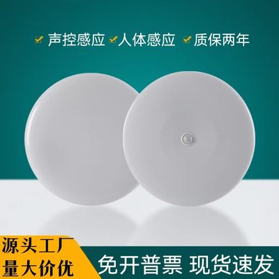 新品圆月led声光控吸顶灯