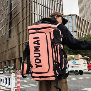 大容量旅行背包轻便双肩背包可挂行李箱男女随身登机包滑雪装备包