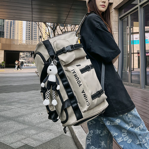 短途出差双肩手提健身收纳行李袋