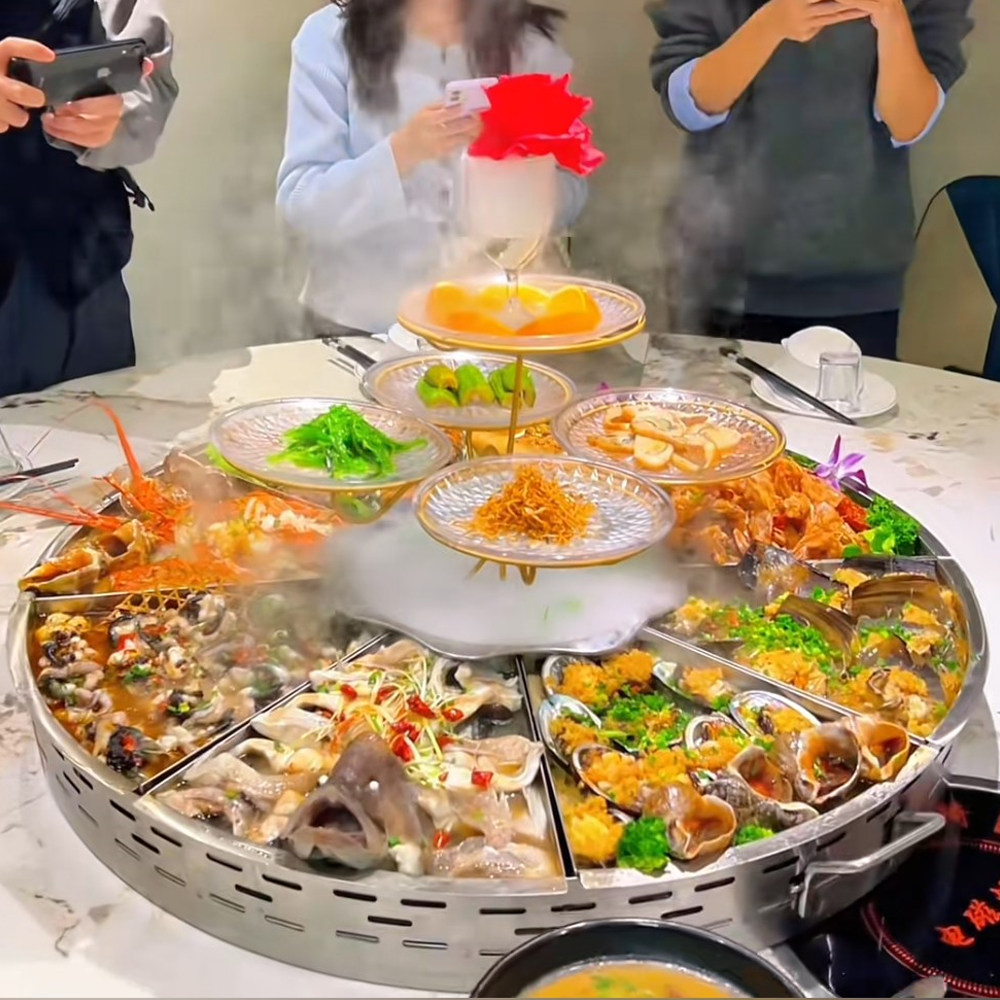 商用餐厅饭店海鲜大咖盘龙虾盘子