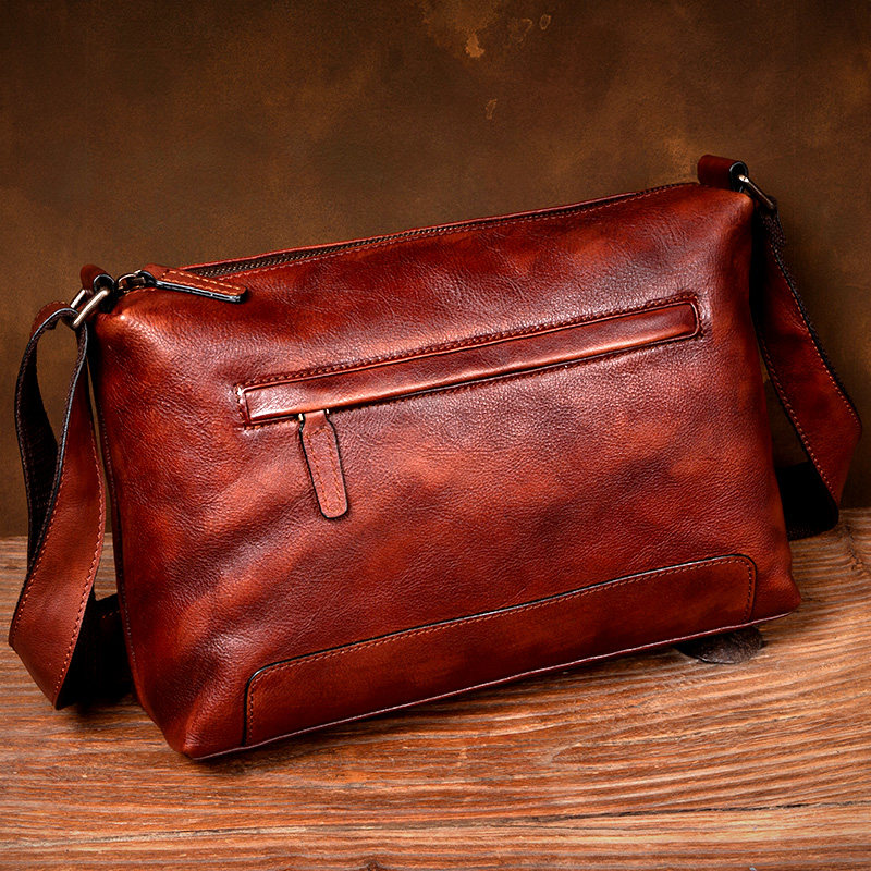 慢时光复古潮手工真皮单肩包休闲男包头层植鞣牛皮斜挎包通勤背包,箱包皮具/热销女包/男包,男士包袋,淘宝优惠券,粉丝福利购,淘宝优惠卷