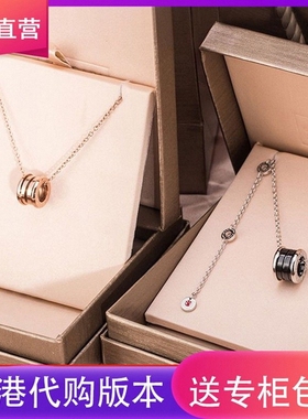 CNC高版本S925 纯银慈善款小红人陶瓷情侣弹簧锁骨链小蛮腰女项链