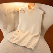 2026新款 氛围感羊绒针织马甲背心女外穿无袖 羊绒毛衣坎肩叠穿上衣