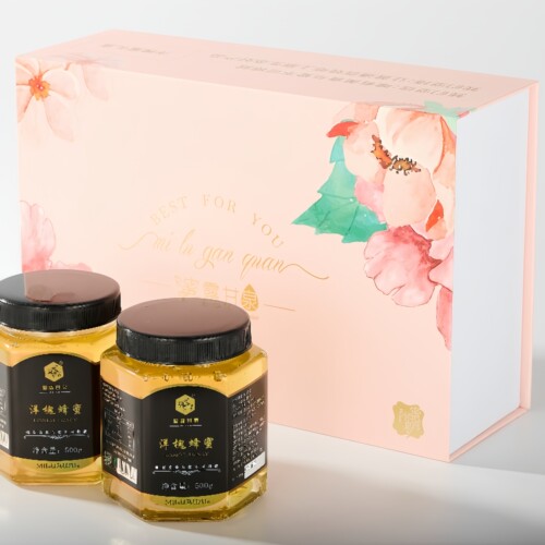 蜜露甘泉延安水白洋槐蜂蜜礼盒玻璃瓶双瓶伴手礼节日送礼长辈朋友