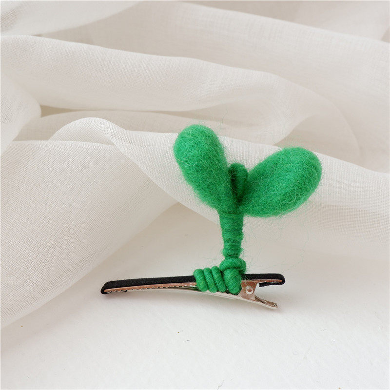 韩国儿童发饰儿童可爱绿色豆芽发夹小草发夹萌货一枚带上就笑