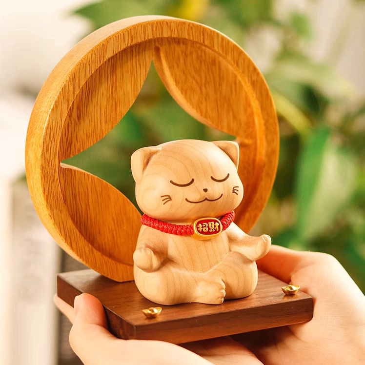 招财猫桌面摆件创意客厅玄关入户装饰猫咪摆件高级感小众乔迁礼物