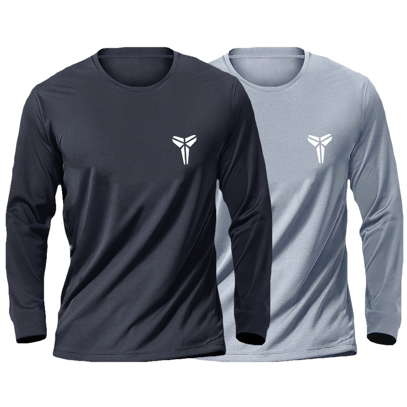 男士健身训练服圆领运动跑步服四季大码冰丝网眼速干纯色长袖T恤,男装,T恤,淘宝优惠券,粉丝福利购,淘宝优惠卷