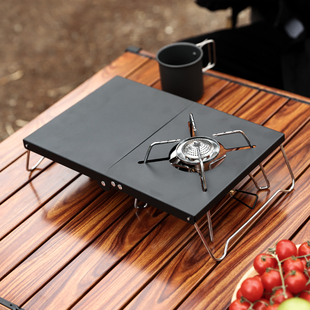 炉头小桌不锈钢可折叠露营烧烤多功能网桌 Hike Mount户外便携式
