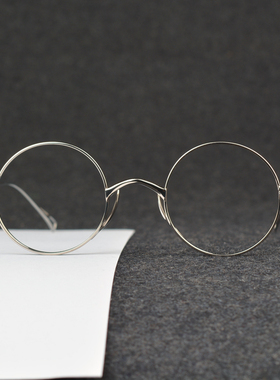 无电镀防过敏纯钛日式手工万年龟眼镜框近视超轻小圆形复古KMN99