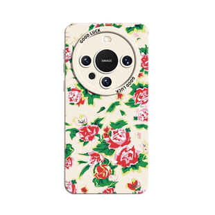 东北大花布手机壳适用华为mate60Pro花棉袄50红色40喜庆30e土味nova11潮10女款9新年8新款全包7高级感p60秋冬