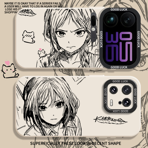 Kuroha欲语线稿素描二次元手机壳