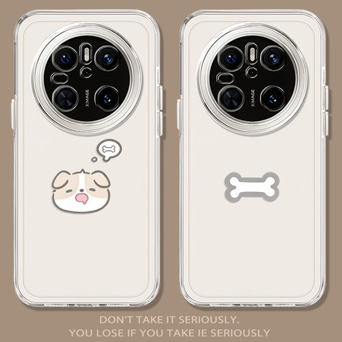 猫咪思骨头简约情侣手机壳