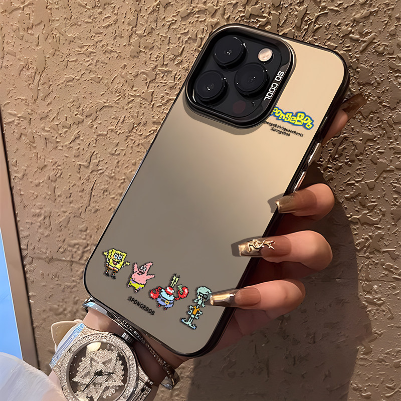 像素海绵宝宝适用苹果17promax手机壳iPhone16卡通15动漫13男士14潮牌11套12mini新款xr高级感xs彩银8plus/7p,3C数码配件,手机保护套/壳,淘宝优惠券,粉丝福利购,淘宝优惠卷