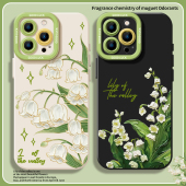 铃兰花手机壳适用小米14油画13ultra红米k70至尊版 50高级感40春天80软9 note12pro夏天15小清新k60仙女17s新款