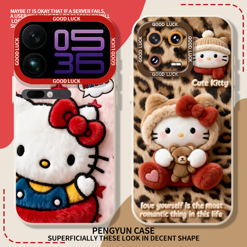 毛绒凯蒂猫helloKitty秋冬手机壳