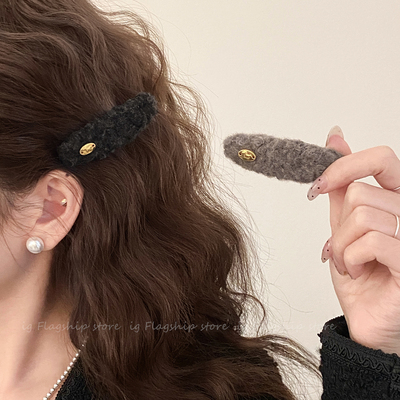 韩系金标新款冬季边夹发卡侧边夹